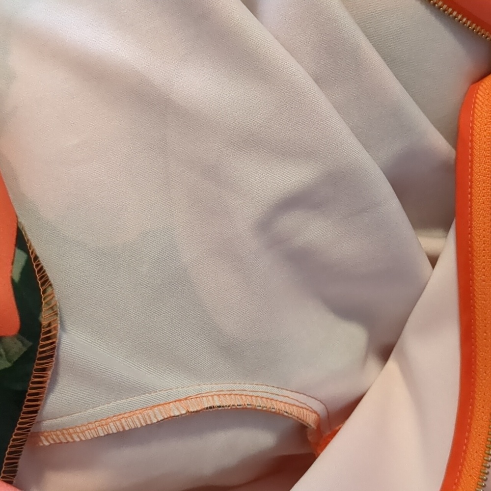 CALVIN KLEIN Orange with Flowers Dress - 4 - Picture 5 of 5